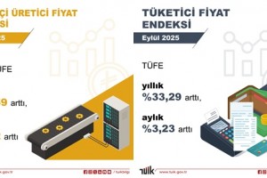 Eylül 2025 Yıllık Enflasyon Yüzde 33,29